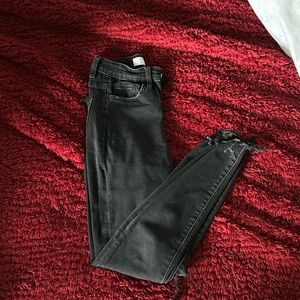 Black Vervet Skinny Jeans